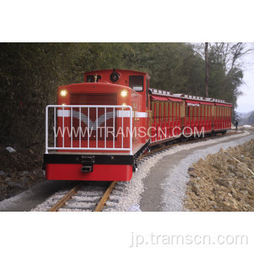 観光のための古代の内燃線の列車